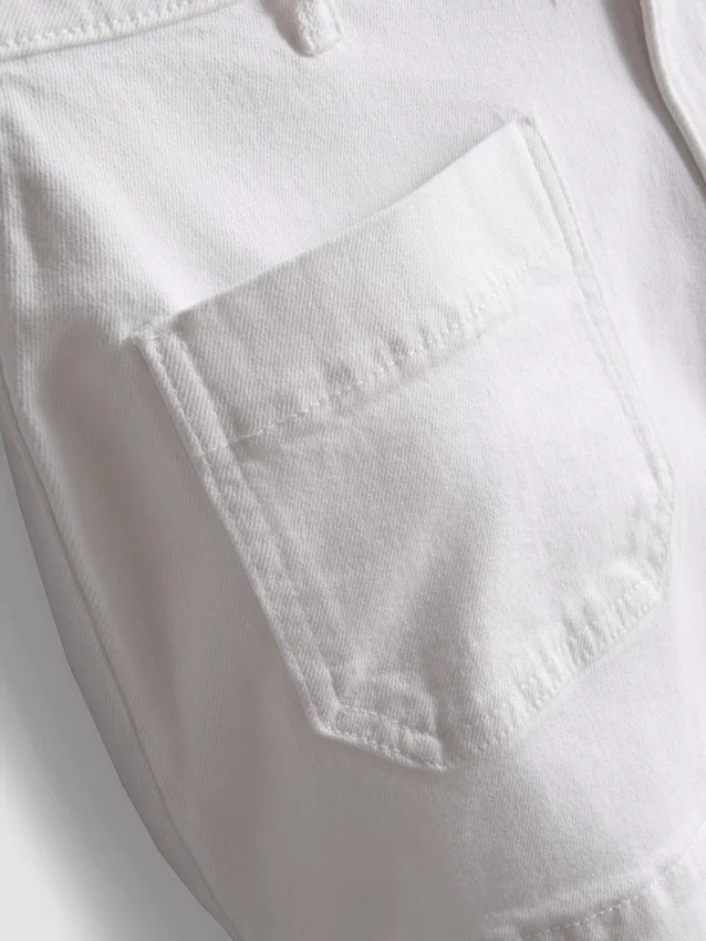 Cotton denim front-pocket shorts Cotton denim front-pocket shorts