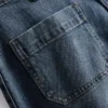 Cotton denim front-pocket shorts Cotton denim front-pocket shorts