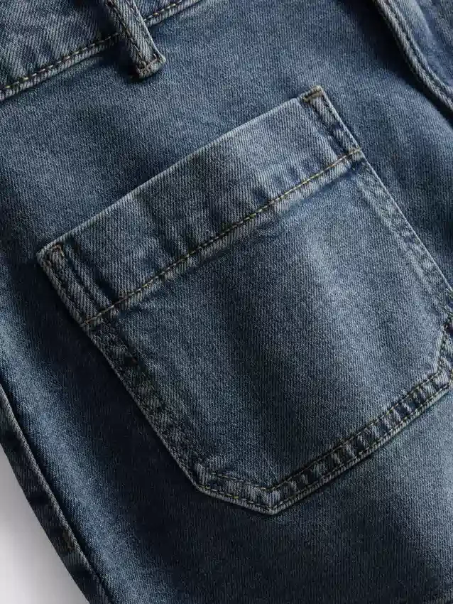 Cotton denim front-pocket shorts Cotton denim front-pocket shorts