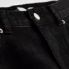 Cotton denim high waisted tapered jeans