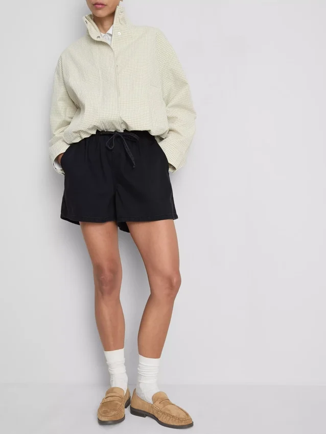 Cotton denim jogger shorts Cotton denim jogger shorts