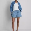 Cotton denim jogger shorts Cotton denim jogger shorts