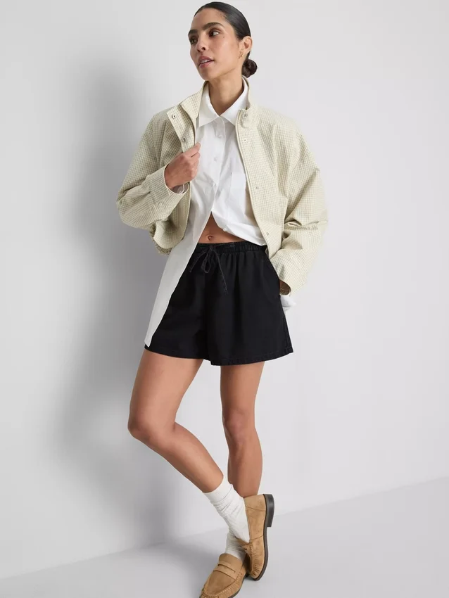 Cotton denim jogger shorts Cotton denim jogger shorts