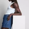 Cotton denim jogger shorts Cotton denim jogger shorts