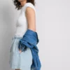 Cotton denim jogger shorts Cotton denim jogger shorts