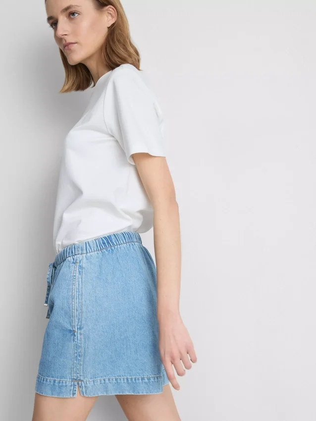 Cotton denim jogger shorts Cotton denim jogger shorts