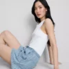 Cotton denim jogger shorts Cotton denim jogger shorts