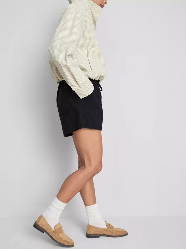 Cotton denim jogger shorts Cotton denim jogger shorts