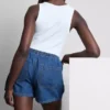 Cotton denim jogger shorts Cotton denim jogger shorts