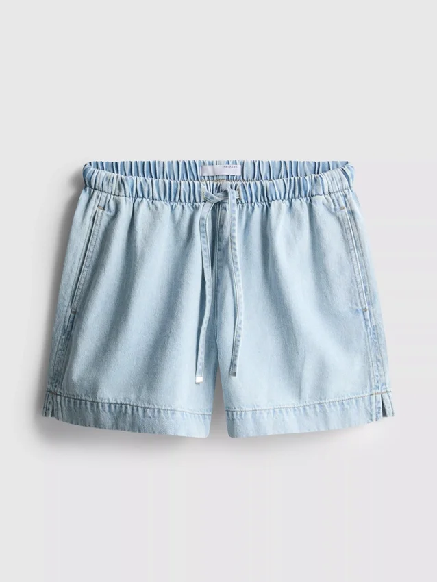 Cotton denim jogger shorts Cotton denim jogger shorts