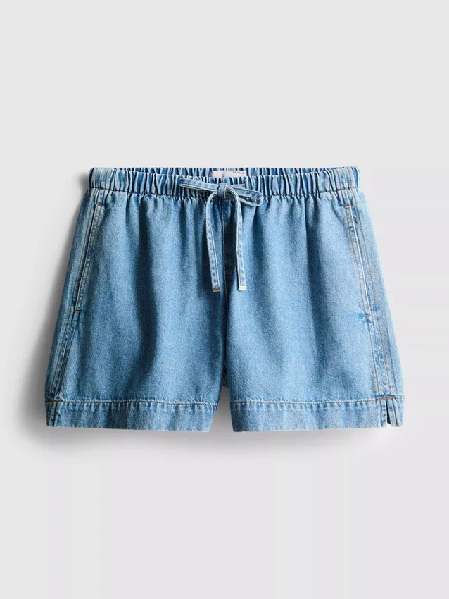 Cotton denim jogger shorts Cotton denim jogger shorts