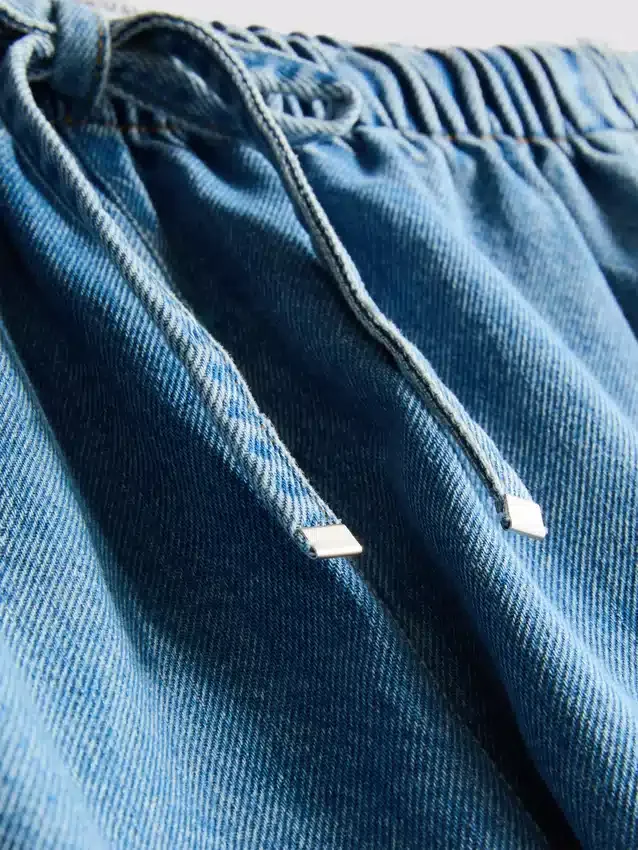 Cotton denim jogger shorts Cotton denim jogger shorts