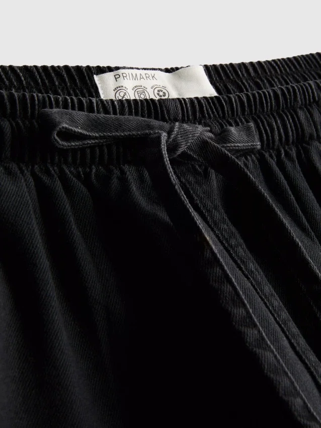 Cotton denim jogger shorts Cotton denim jogger shorts