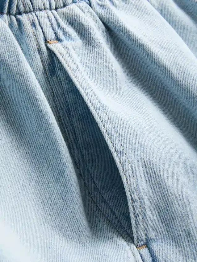 Cotton denim jogger shorts Cotton denim jogger shorts