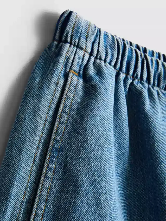 Cotton denim jogger shorts Cotton denim jogger shorts