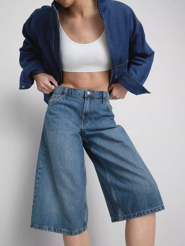 Cotton denim jorts Cotton denim jorts