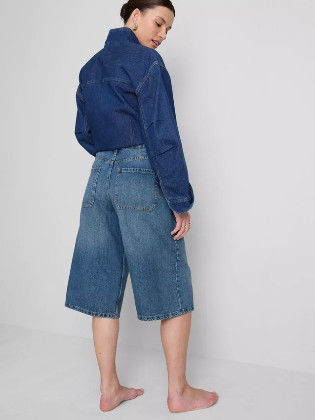 Cotton denim jorts Cotton denim jorts