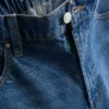 Cotton denim longline bermuda shorts