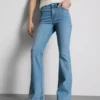 Cotton denim mid rise flared jeans Cotton denim mid rise flared jeans
