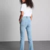 Cotton denim mid rise flared jeans Cotton denim mid rise flared jeans