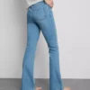 Cotton denim mid rise flared jeans Cotton denim mid rise flared jeans