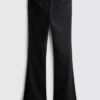 Cotton denim mid rise flared jeans Cotton denim mid rise flared jeans