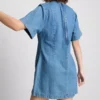 Cotton denim mini shift dress Cotton denim mini shift dress