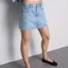 Cotton denim mini skirt Cotton denim mini skirt