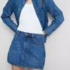 Cotton denim mini skirt Cotton denim mini skirt