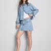 Cotton denim mini skirt Cotton denim mini skirt