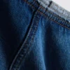 Cotton denim mini skort