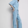 Cotton denim straight leg jeans Cotton denim straight leg jeans