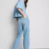 Cotton denim straight leg jeans Cotton denim straight leg jeans