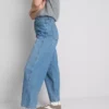 Cotton denim tapered straight leg jeans Cotton denim tapered straight leg jeans