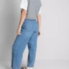 Cotton denim tapered straight leg jeans Cotton denim tapered straight leg jeans