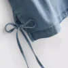 Cotton denim tie side tank top Cotton denim tie side tank top