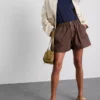 Cotton denim utility shorts Cotton denim utility shorts