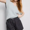 Cotton denim utility shorts Cotton denim utility shorts