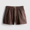 Cotton denim utility shorts Cotton denim utility shorts