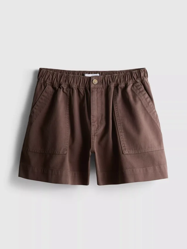 Cotton denim utility shorts Cotton denim utility shorts