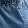 Cotton denim wide-leg tracksuit bottoms