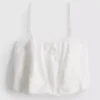 Cotton embroidered cropped cami top Cotton embroidered cropped cami top