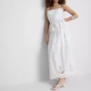 Cotton embroidered peplum hem cami top Cotton embroidered peplum hem cami top