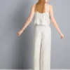 Cotton embroidered wide leg pants Cotton embroidered wide leg pants