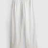 Cotton embroidered wide leg pants Cotton embroidered wide leg pants