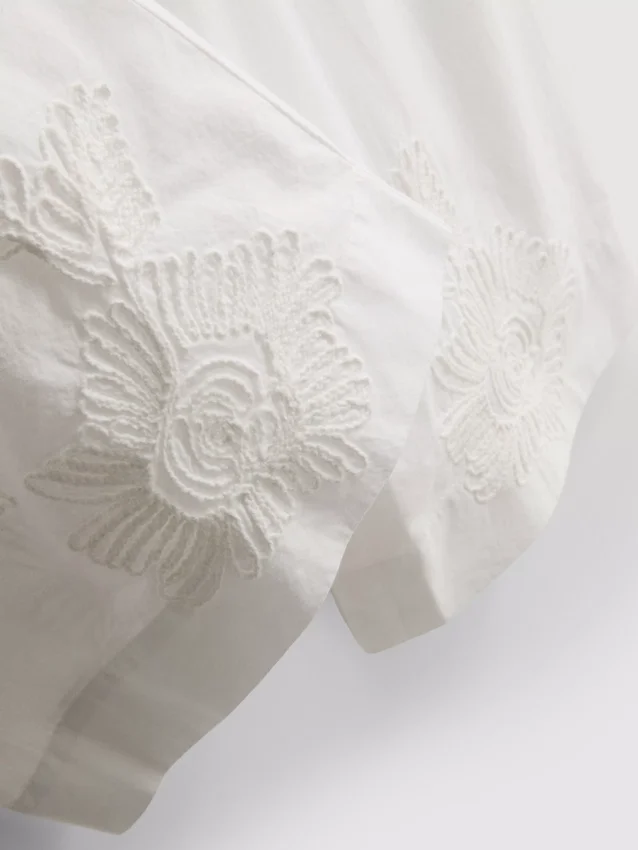 Cotton embroidered wide leg pants Cotton embroidered wide leg pants