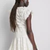 Cotton eyelet ruched mini dress Cotton eyelet ruched mini dress