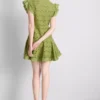 Cotton eyelet ruched mini dress Cotton eyelet ruched mini dress