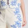 Cotton floral embroidered shorts Cotton floral embroidered shorts