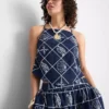 Cotton halter neck cutwork blouse Cotton halter neck cutwork blouse